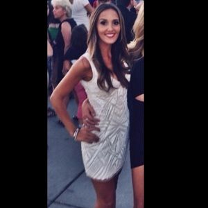White sequin dress!